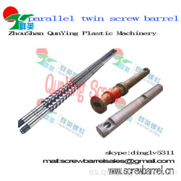 China Zhoushan profesional fabricante de extrusoras doble tornillo gemelo paralelo barril con buena calidad
